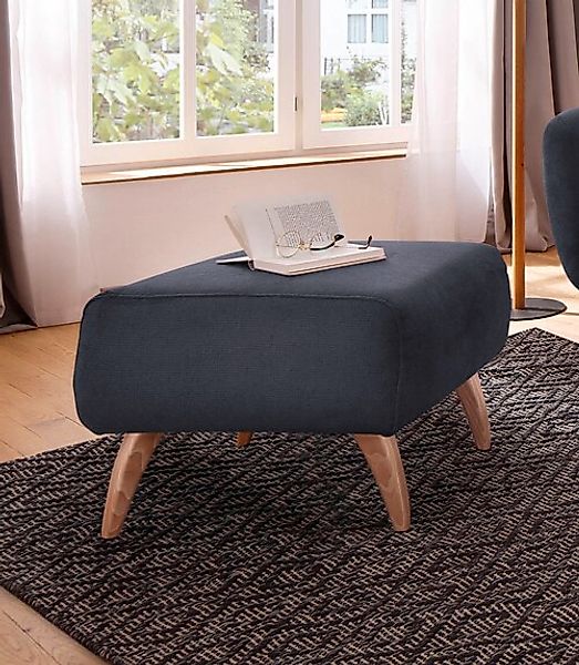 Home affaire Hocker »Baggio«, mit Holzfüßen günstig online kaufen