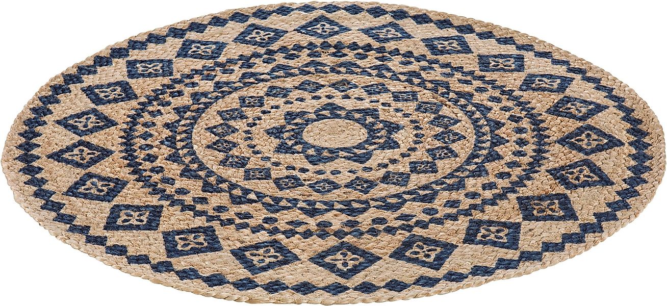 LUXOR living Teppich "Mamda" rund 4 mm Höhe Juteteppich, Flachgewebe, reine günstig online kaufen