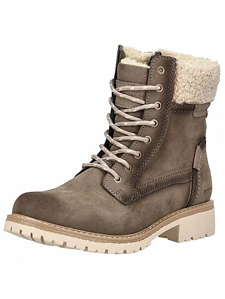 TOM TAILOR Schnürstiefelette "Tom Tailor Stiefelette Lederimitat/Textil" günstig online kaufen