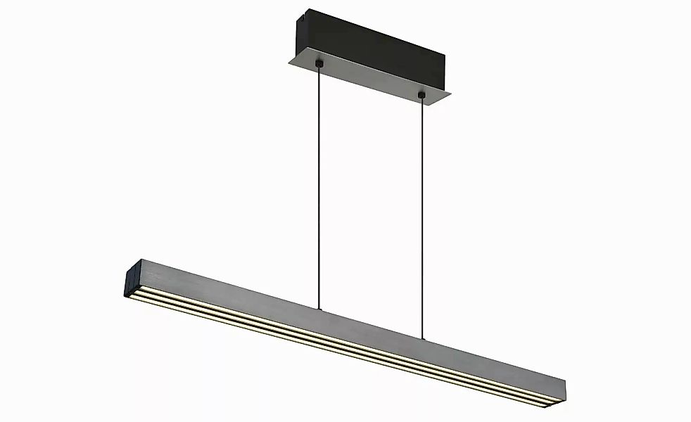 LED-Hängelampe Ethan, grau, Metall, 150 cm, ausziehbar günstig online kaufen