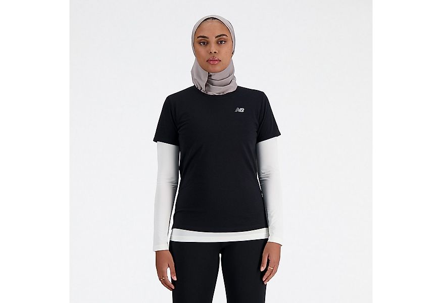 New Balance Laufshirt Sport Essentials Heathertech T-Shirt mit Label günstig online kaufen