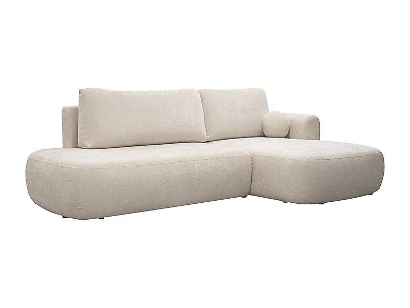 Ecksofa mit Schlaffunktion - Ecke rechts - Strukturstoff - Beige - BROCARO günstig online kaufen