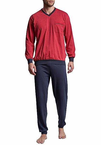 GÖTZBURG Pyjama "Manhattan", (2 tlg.), V-Ausschnitt, Brusttasche günstig online kaufen