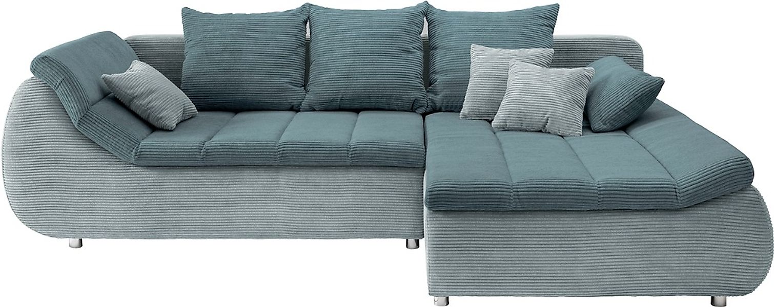 INOSIGN Ecksofa "Imola elegant und bequem, aktuelle Steppung im Sitz, L-For günstig online kaufen
