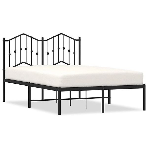 vidaXL Bettgestell mit Kopfteil Metall Schwarz 120x200 cm Modell 161927017 günstig online kaufen