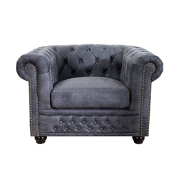 riess-ambiente Chesterfield-Sessel CHESTERFIELD 105cm antik grau günstig online kaufen