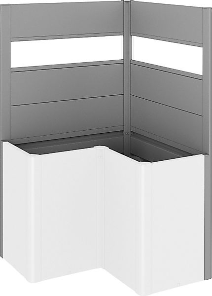 Biohort Sichtschutz Belvedere L-Form 2 Stk. m. Acrylglas Gr. L100 Quarzgr.- günstig online kaufen