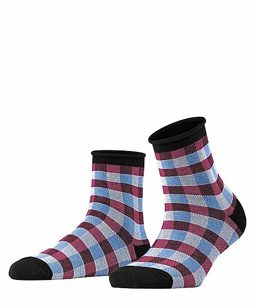 Burlington Sporty Vichy Damen Socken, 36-41, Schwarz, AnderesMuster, Baumwo günstig online kaufen