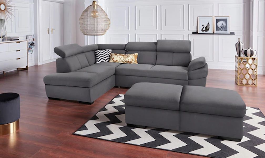 exxpo - sofa fashion Ecksofa »Salerno, klassisch modernes Funktionssofa, ho günstig online kaufen