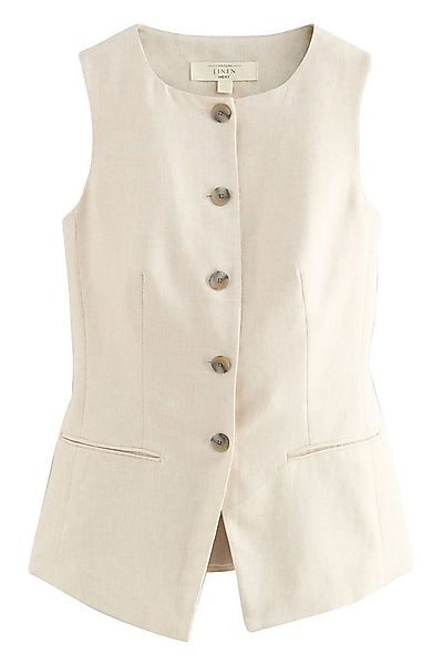 Next Anzugweste Weste mit hohem Leinenanteil, eckiger Ausschnitt (1-tlg) günstig online kaufen