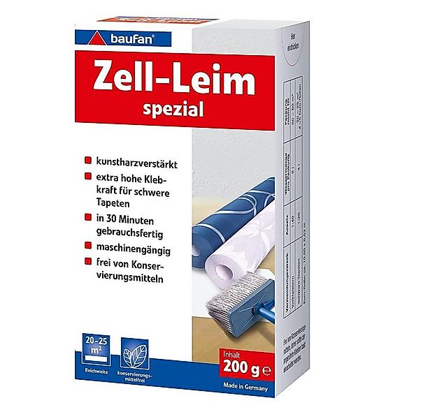 baufan® Klebstoff Tapeten-Zell-Leim Spezial Tapetenkleister Tapetenleim, mi günstig online kaufen