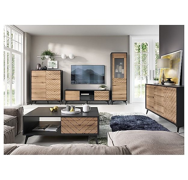 Lomadox Wohnzimmer-Set DALE-160, (Mega-Spar-Set, 5-St., 5-tlg), Wohnwand Wo günstig online kaufen