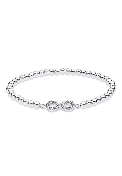 Elli Armband Infinity Glas Kristalle Weiß günstig online kaufen