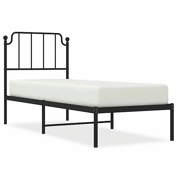 vidaXL Bettgestell mit Kopfteil Metall Schwarz 80x200 cm Modell 111929917 günstig online kaufen