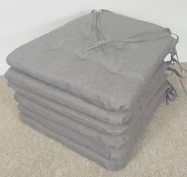 Rattani Stuhlkissen Sitzkissen, Stuhlkissen Marina "trapez" dunkelgrau Set günstig online kaufen