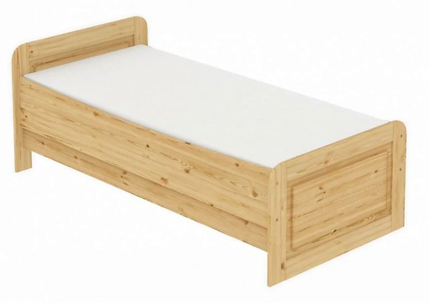 Erst-Holz® Extra hohes Bett 100x220 Kiefer massiv Rollrost u. Matratze natu günstig online kaufen