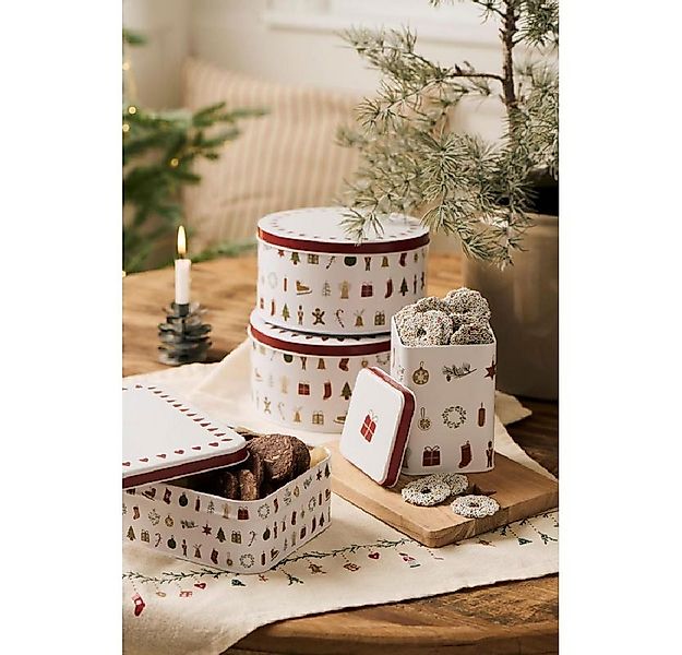 Ib Laursen Geschirr Ib Laursen Gebäckdose mit Weihnachtsmotiven viereckig ( günstig online kaufen