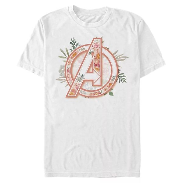Marvel - Logo Avenger Floral - Männer T-Shirt günstig online kaufen