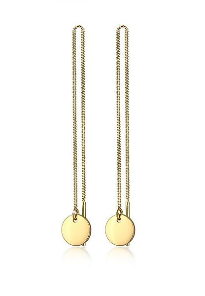 Elli Paar Ohrhänger Durchzieher Plättchen Kreis Hänger 925 Silber günstig online kaufen