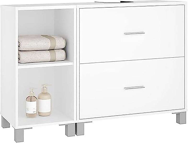 EUGAD Waschbeckenunterschrank (1-St) mit 2 Schubladen, Seitenschrank, freis günstig online kaufen