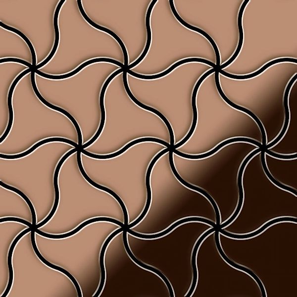 ALLOY Mosaik Fliese Massiv Metall Kupfer Gewalzt Kupfer 1,6mm Stark Ninja-c günstig online kaufen