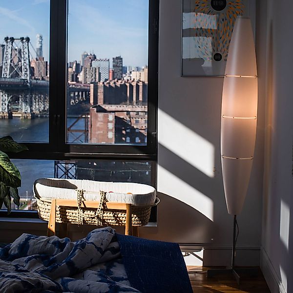 Foscarini Havana Stehleuchte mit Dimmer, alu/weiß günstig online kaufen