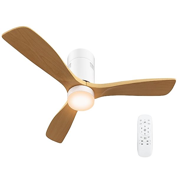 HOMCOM Deckenventilator mit Beleuchtung und Fernbedienung 117 cm LED Lampe günstig online kaufen