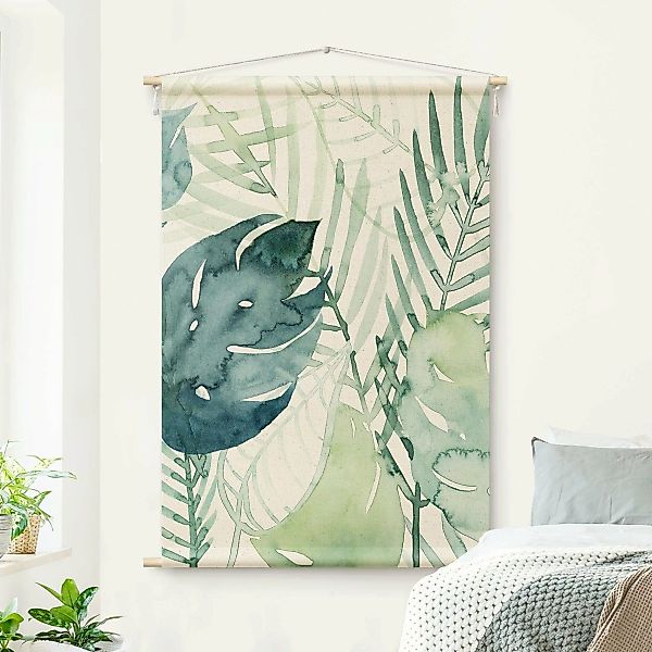 Wandteppich Palmwedel in Wasserfarbe I günstig online kaufen