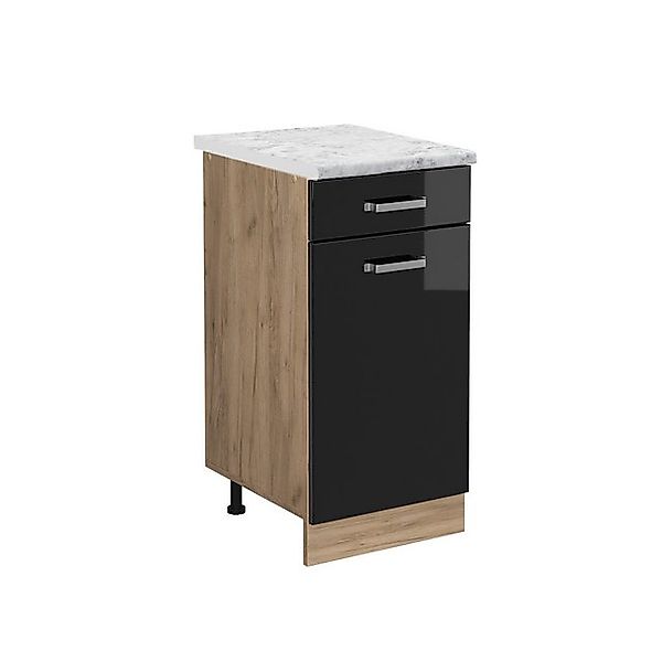 Vicco Küchenunterschrank R-Line Schubladenschrank für die Küche Schwarz Hoc günstig online kaufen