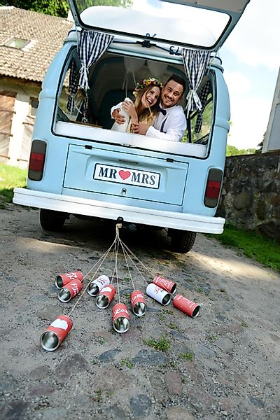 partydeco Dekohänger, Metalldosen für Hochzeitsauto günstig online kaufen