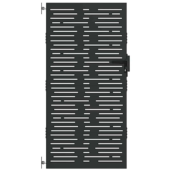 vidaXL Gartentor Schwarz 105 x 175 cm Pulverbeschichteter Stahl 42015877 günstig online kaufen