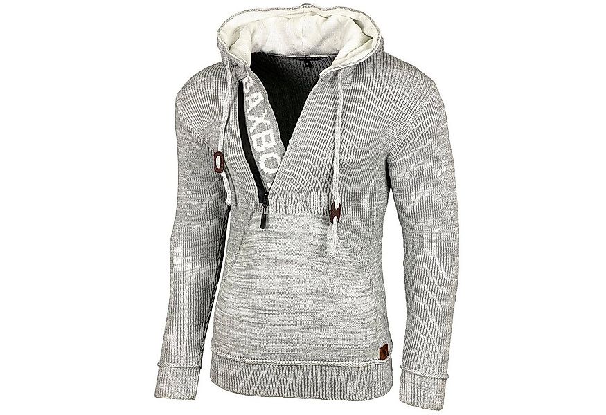 Baxboy Strickpullover Herren Winter Kapuzenpullover Kapuzenjacke mit Reißve günstig online kaufen