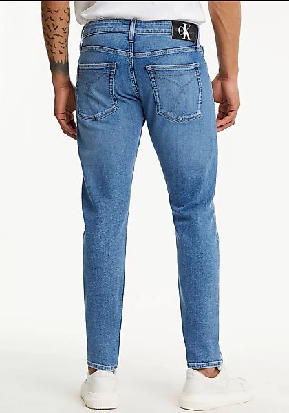 Calvin Klein Jeans Slim-fit-Jeans SLIM mit Calvin Klein Leder-Badge günstig online kaufen