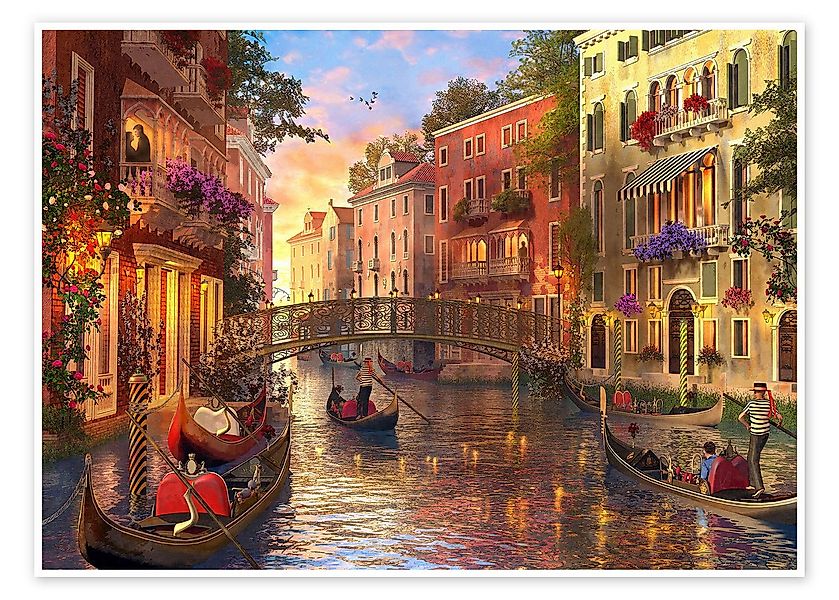 Posterlounge Wandbild Sonnenuntergang in Venedig, Dominic Davison, erhältli günstig online kaufen