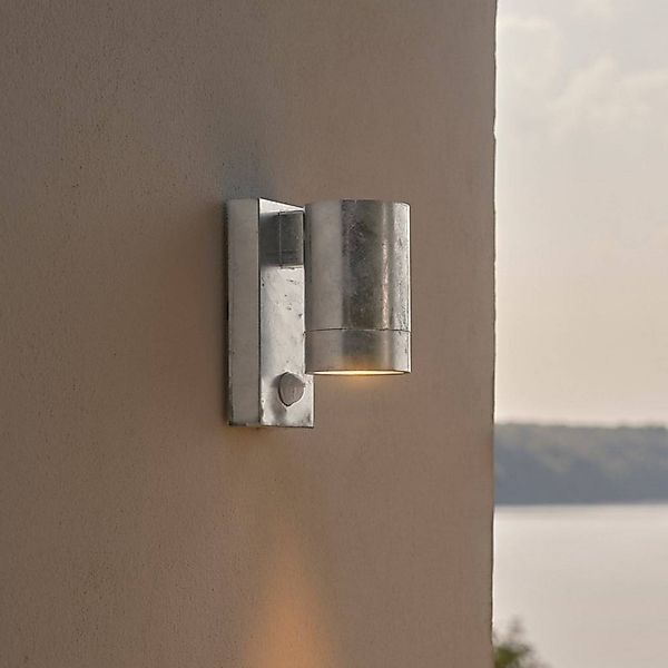 Außenwandleuchte Tin Maxi Sensor verzinkt, Stahl, IP54, GU10 günstig online kaufen