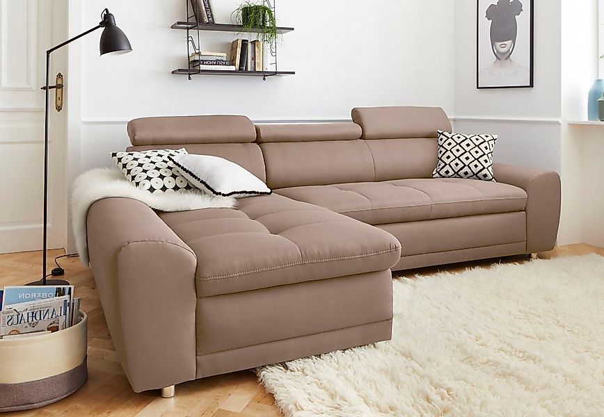 sit&more Ecksofa Riva L-Form, inklusive Kopteilverstellung, wahlweise mit B günstig online kaufen