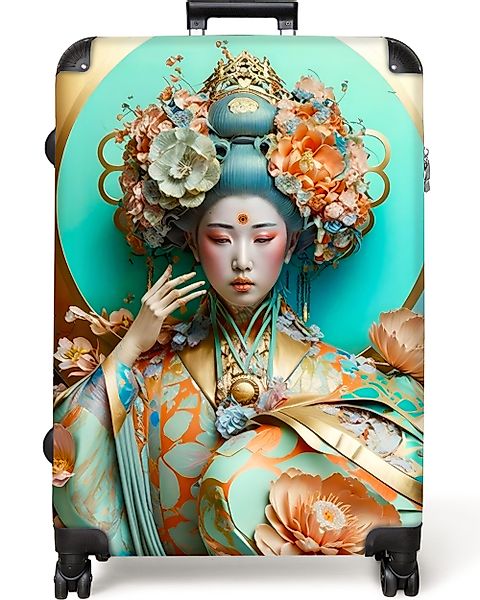 NoBoringSuitcases.com© Hartschalen-Trolley Frau - Kimono - günstig online kaufen