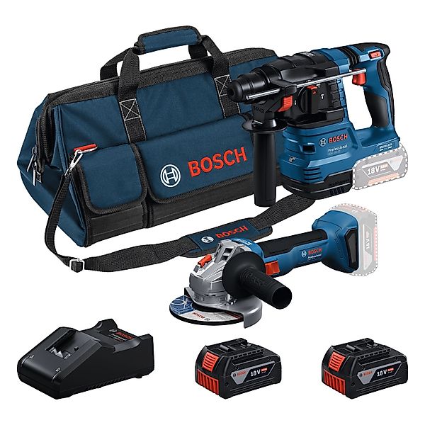 Bosch Professional Combi-Set Bohrhammer GBH 18V-22 + Winkelschleifer GWS 18 günstig online kaufen