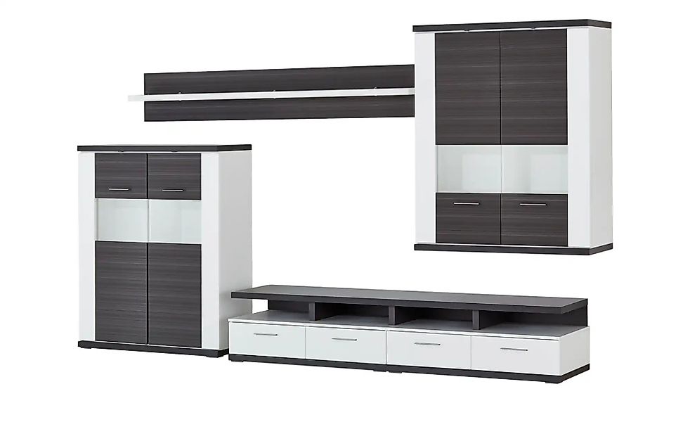 uno Wohnwand  Titan ¦ grau ¦ Maße (cm): B: 363 H: 207 T: 50.0 Kommoden & Si günstig online kaufen