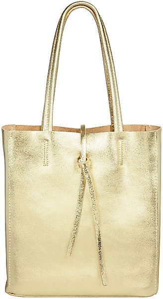 Caspar Schultertasche Mittelgroße Leder Shopper Damen günstig online kaufen