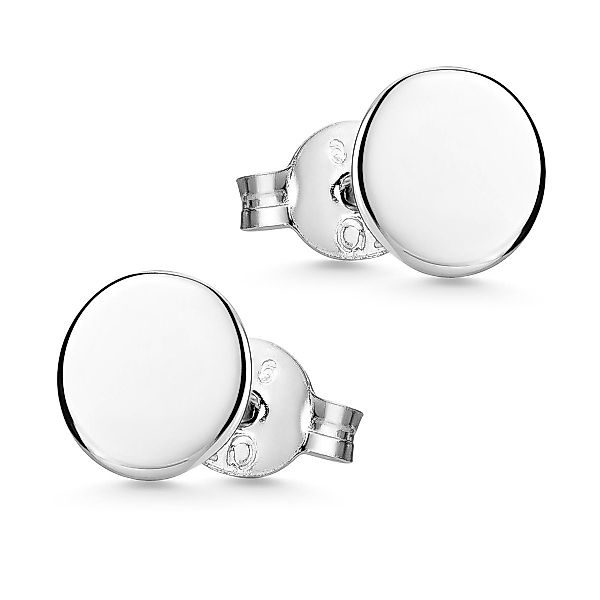 Materia Paar Ohrstecker Unisex Silber Plättchen günstig online kaufen