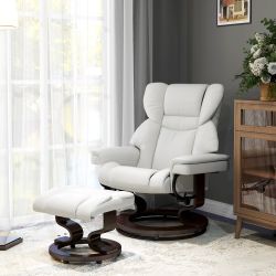 HOMCOM Massagesessel mit Fußhocker, Liegefunktion (Relaxsessel, günstig online kaufen