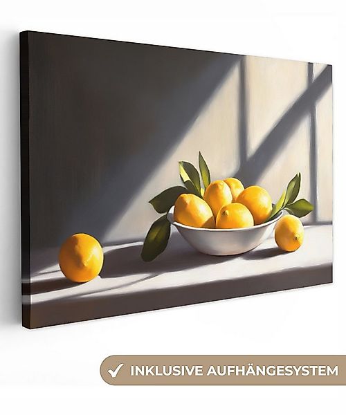 OneMillionCanvasses® Leinwandbild Zitronen - Stilleben - Gelb, Fotodruck (1 günstig online kaufen
