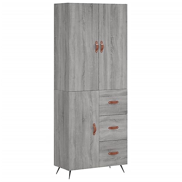vidaXL Highboard Grau Sonoma 69,5x34x180 cm Holzwerkstoff 3195881 günstig online kaufen