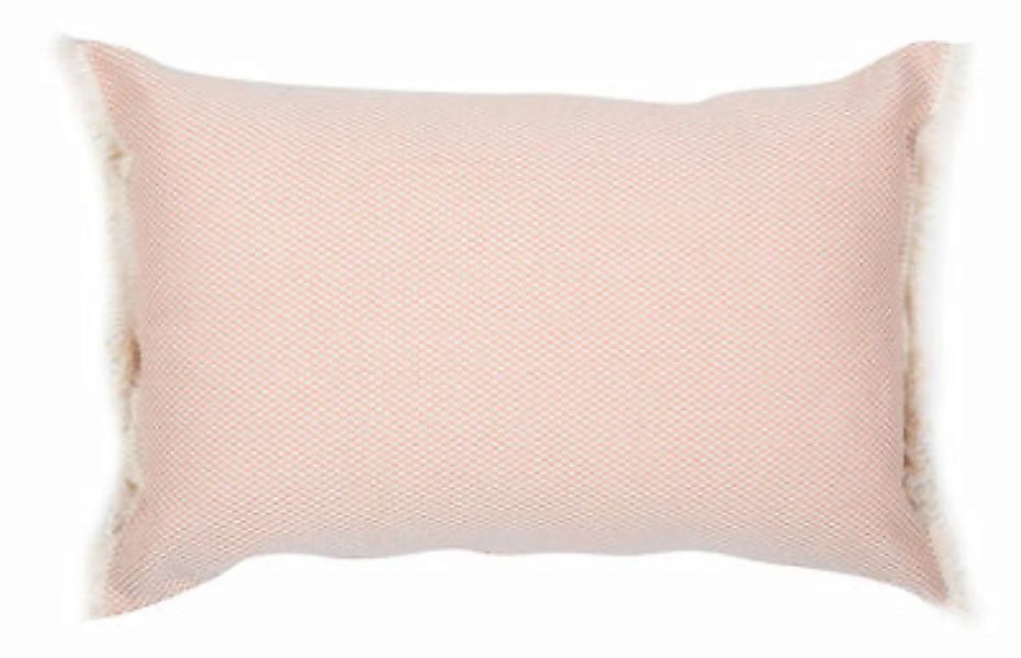 Outdoor-Kissen Evasion textil weiß rosa orange / 68 x 44 cm - Fermob - günstig online kaufen
