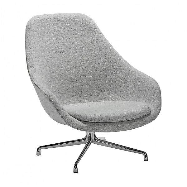 HAY - About a Lounge Chair AAL 91 Drehsessel - hellgrau/Stoff Hallingdal 13 günstig online kaufen