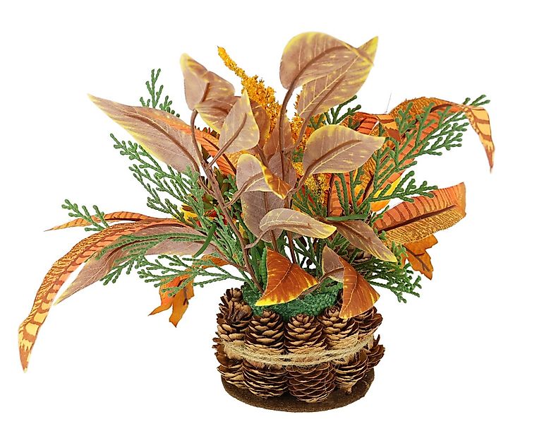 Kunstblume Herbstgesteck Chrysanthemen, I.GE.A., Höhe 24 cm, Im Zapfentopf günstig online kaufen