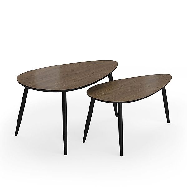 Vicco Couchtisch Veyo, Walnuss/Schwarz, 98 x günstig online kaufen