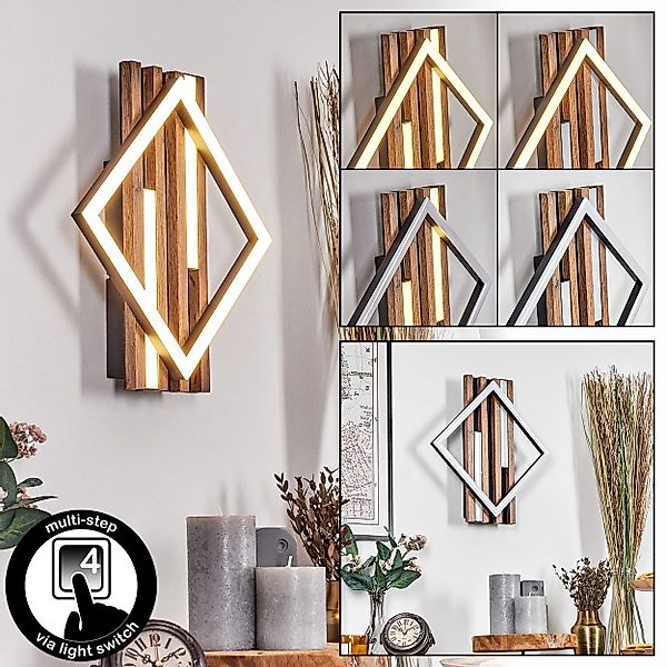 hofstein Wandleuchte Wandlampe aus Metall/MDF/Kunststoff in günstig online kaufen