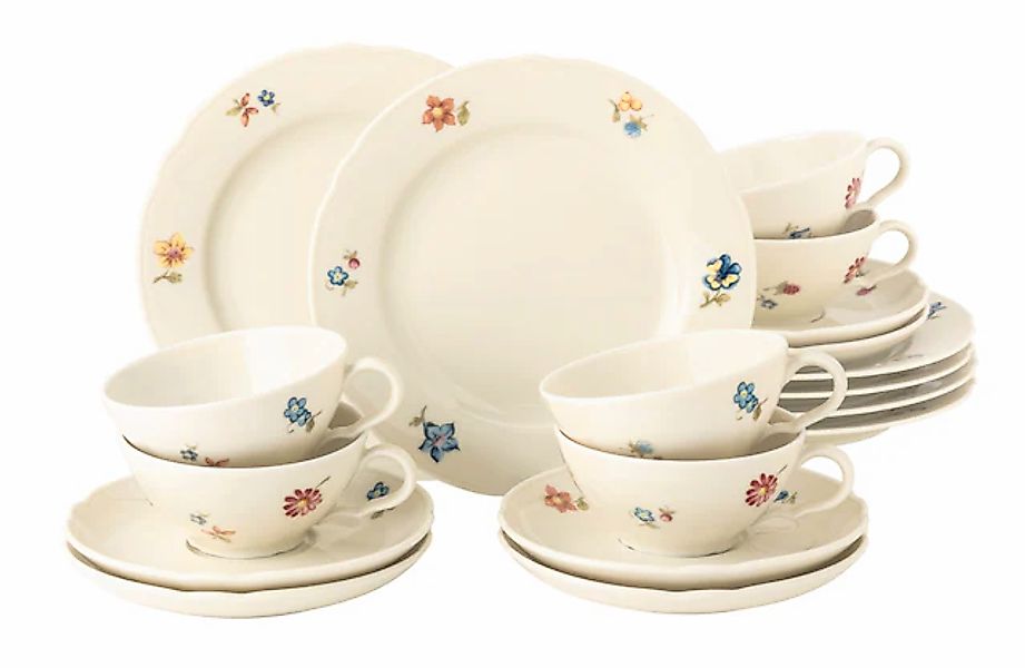 Seltmann Weiden Teeservice »Geschirr-Set, 18 Teile, Marieluise Blütenmeer«, günstig online kaufen